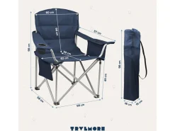 TRVLMORE XL Faltstuhl mit Kuhlfack - Blue
