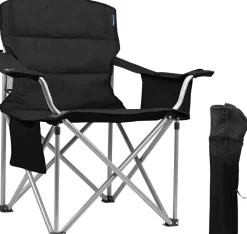 TRVLMORE XL Faltstuhl mit Kuhlfack - Black