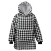 Unique Living Oversized Hoodie - Black White