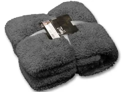Unique Living Teddy Decke - Dark Grey