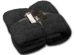 Unique Living Teddy Decke - Black