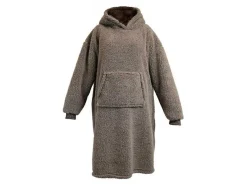 Unique Living Teddy Long oversized hoodie - Taupe