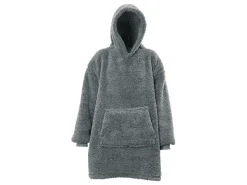 Unique Living Teddy Oversized Hoodie - Dark Grey