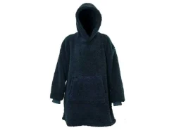 Unique Living Teddy Oversized Hoodie - Dark Blue
