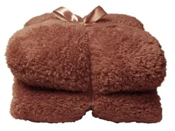 Unique Living Teddy plaid - Marsala