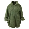 Unique Living Willow Long oversized Hoodie - Winter Green