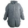 Unique Living Willow Long oversized Hoodie - Dark Grey