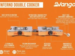 Vango Inferno Double Cooker Gaskocher - Orange