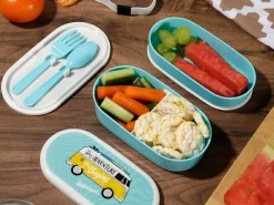 Volkswagen T1 Bento blaues Lunchbox Set