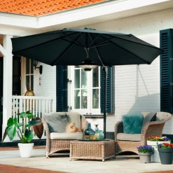 VONROC Bardolino Ø300 cm Premium Sonnenschirm - Anthracite