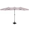 VONROC Iseo 460 x 270 Premium Sonnenschirm mit Fuß - Beige