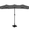 VONROC Iseo 460 x 270 Premium Sonnenschirm mit Fuß - Grey