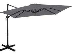 VONROC Pisogne 3x3m Premium Freitragender Sonnenschirm - Grey