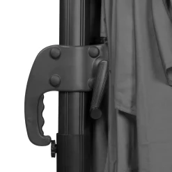 VONROC Pisogne 3x3m Premium Freitragender Sonnenschirm - Grey