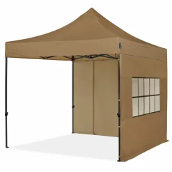 VONROC Premium 3 x 3 easy-up Partyzelt mit Seitenwände - Beige