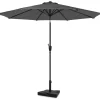 VONROC Premium Recanati Ø300 cm Sonnenschirm mit Fuß - Grey