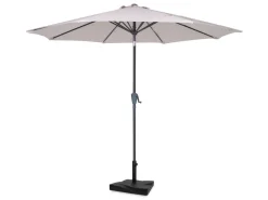 VONROC Premium Recanati Ø300 cm Sonnenschirm mit Fuß - Beige