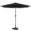 VONROC Premium Recanati Ø300 cm Sonnenschirm mit Fuß - Anthracite