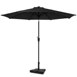 VONROC Premium Recanati Ø300 cm Sonnenschirm mit Fuß - Anthracite