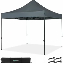 VONROC Premium 3x3m easy-up Partyzelt - Grey
