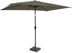 VONROC Rapallo 200 x 300 Premium Sonnenschirm mit Fuß - Taupe