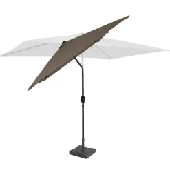 VONROC Rapallo 200 x 300 Premium Sonnenschirm mit Fuß - Taupe