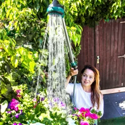 Vonroc Sprühlanze Gartendusche mit Halter und Riemen