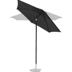 VONROC Torbole Ø 200 cm Premium Sonnenschirm - Black