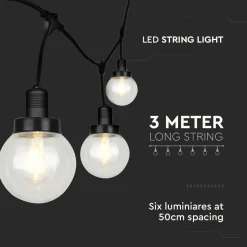 V-TAC VT-720S modernes Lichterketten - 3 Meter