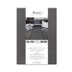 Walra Jersey 4-teiliges Spannbettlaken - Anthracite