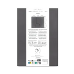 Walra Jersey 4-teiliges Spannbettlaken - Anthracite