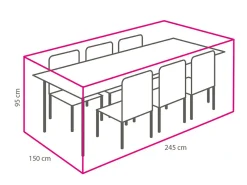 Winza Deluxe 245 x 150 x 95 cm Gartenmöbel Abdeckung