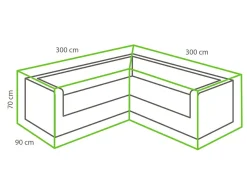 Winza Deluxe 300 x 300 x 70 cm L Loungeset Schutzhülle