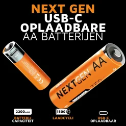 Xtorm NextGen USB-C Wiederaufladbar AA Batteries - Set van 4