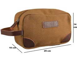 Yakfield Dias Canvas Kulturbeutel - Brown