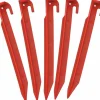 Zelt-Heringe aus Kunststoff 30 cm. 5 Stück Rot Heringe