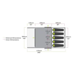 Zempire Pro TL V2 Aufblasbares Tunnelzelt